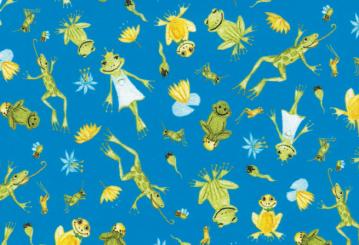 Junge Linie Frösche hellblau 