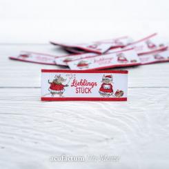 Mäuse Lieblingsstück /Glückspilz Etikett 