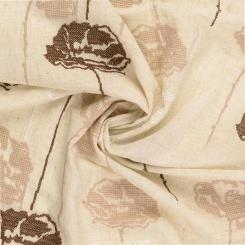 Viskose/Leinen bestickt natur 