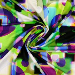 Viskosejersey blau grün 