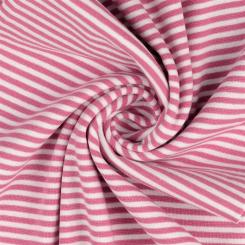 Bündchen Streifen pinkweiß 