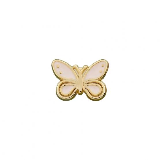Schmetterlingsknopf Goldrosé 