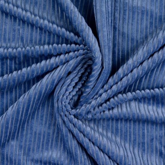 High and Low Cord Jeansblau 