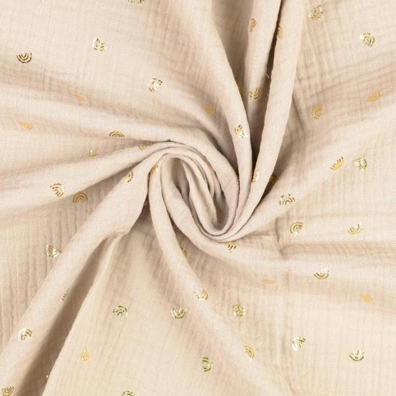 Gauze Regenbogen gold 